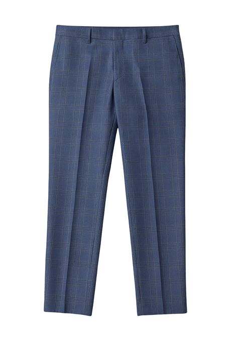 PT Torino Master Wool Pants in Blue Check Pattern PT TORINO |  | COAFMAZ00CLMA230350